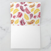 Carte De Remerciements Motif Feuille tropical 20 (Intérieur)