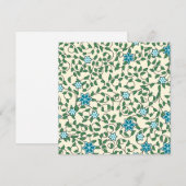Carte De Remerciements Motif floral sans couture sur fond beige (Devant / Derrière)