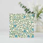 Carte De Remerciements Motif floral sans couture sur fond beige (Debout devant)