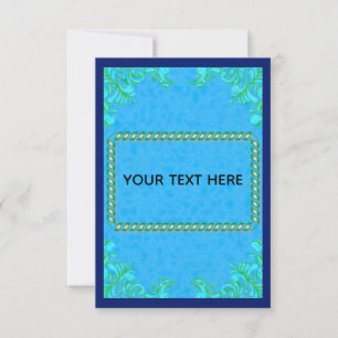 Carte De Remerciements motif floral vert orné