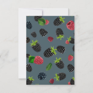 Carte De Remerciements Motif framboise 2