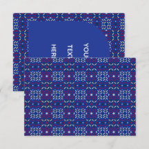 Motif géométrique pixel traditionnel en bleu profo