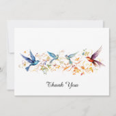 Carte De Remerciements Motif graphique volant oiseaux (Devant)