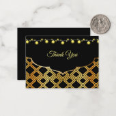 Carte de remerciements Motif islamique (Devant/Arrière en situation)