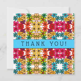 Carte De Remerciements Motif Kaleidoscope Abstrait
