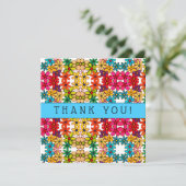 Carte De Remerciements Motif Kaleidoscope Abstrait (Debout devant)