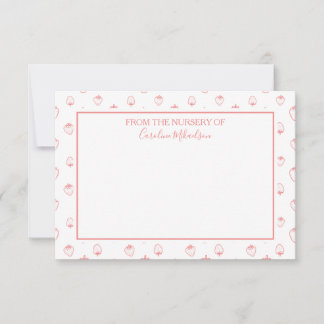 Carte De Remerciements Motif mûre fraise