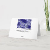 Carte De Remerciements Motif Navy et White Diamond (Dos)