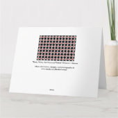 Carte De Remerciements Motif noir, blanc, diamant rouge (Dos)