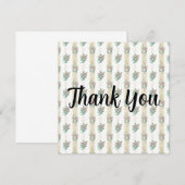 Carte de remerciements Motif Rose vintage (Devant / Derrière)