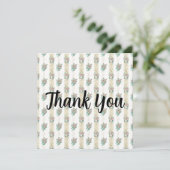 Carte de remerciements Motif Rose vintage (Debout devant)