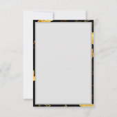 Carte De Remerciements Motif sans couture avec étoiles d'or (Dos)