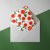 Carte de remerciements motif Tangerine