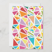 Carte De Remerciements Motif triangles colorés 2 (Dos)