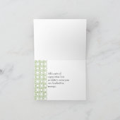 Carte de remerciements Motif Vintage vert (Intérieur)