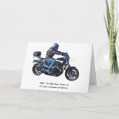 Carte de remerciements moto de nuit (Dos)