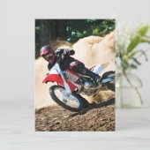 Carte De Remerciements Motocross (Debout devant)