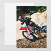 Carte De Remerciements Motocross (Devant / Derrière)