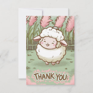 Carte De Remerciements Moutons de salut Whimsical