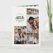 Carte De Remerciements Moyenne moderne vert Noël multi photo (Devant)