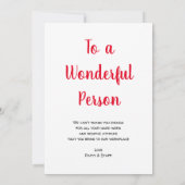 Carte De Remerciements Mucho Thanks Appreciation Gesture  (Dos)