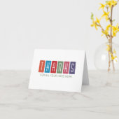 Carte de remerciements multicolore pour l'équipe e (Fleur jaune)