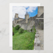 Carte De Remerciements Mur fortifié de Carcassonne (Devant / Derrière)
