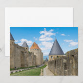 Carte De Remerciements Murs médiévaux de Carcassonne (Devant / Derrière)