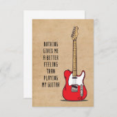 Carte De Remerciements Music Art Nothing Gives Me A Better (Devant / Derrière)