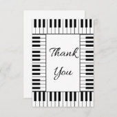 Carte de remerciements musical 2 (Devant / Derrière)