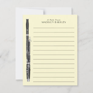 Carte De Remerciements Musicien de basson professeur de musique Woodwind