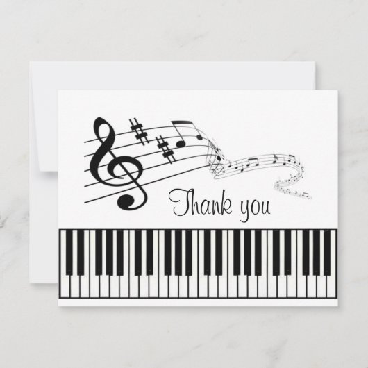 Carte De Remerciements Musique (Devant)
