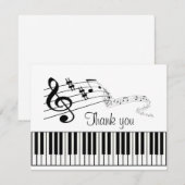 Carte De Remerciements Musique (Devant / Derrière)