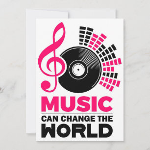 Carte De Remerciements Musique Art La musique peut changer le monde