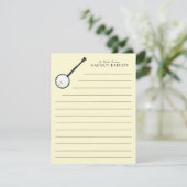 Carte De Remerciements Musique Banjo (Debout devant)