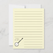 Carte De Remerciements Musique Banjo (Dos)