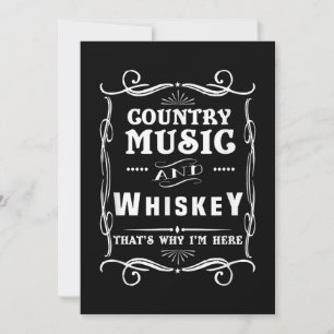 Carte De Remerciements Musique country et Whiskey : voilà pourquoi je sui