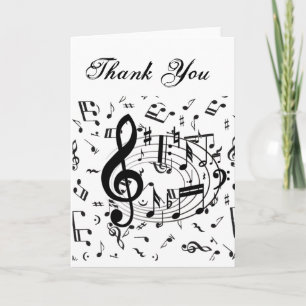 Carte De Remerciements Musique du coeur_