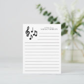 Carte De Remerciements Musique Note Professeur de musicien (Debout devant)