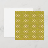 Carte De Remerciements  Mustard yellow white polka dots pattern  (Devant / Derrière)