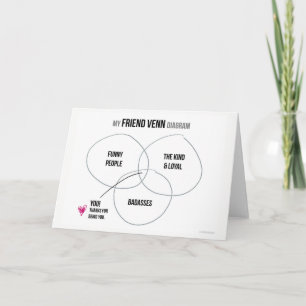 Carte De Remerciements My Friend Venn Diagram Thank You Card