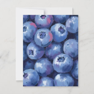 Carte De Remerciements Myrtilles Peinture Aquarelle de Fruits