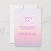 Carte De Remerciements Mystic Sunset Rose Sun Moon Stars Mariage photo (Dos)