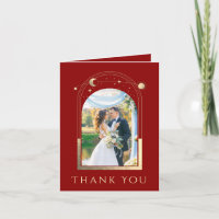 Mystical Dark Red Gold Photo Mariage céleste