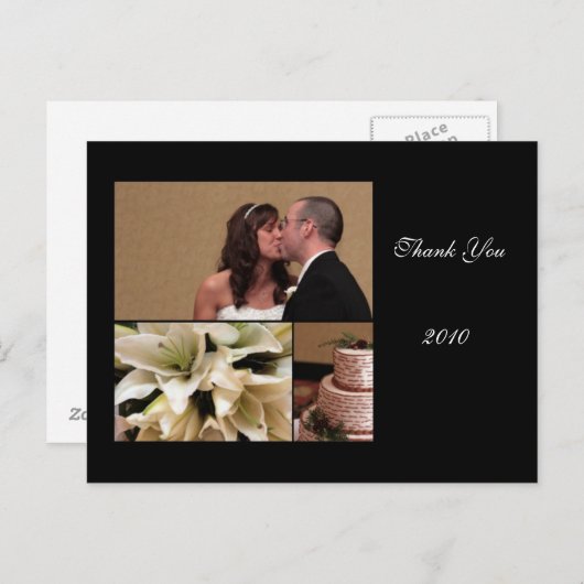 Carte de remerciements n° 2 (Devant / Derrière)