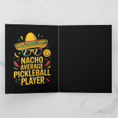Carte De Remerciements Nacho Average Pickleball Player (Intérieur)