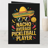 Carte De Remerciements Nacho Average Pickleball Player (Dos)