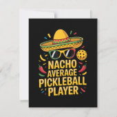Carte De Remerciements Nacho Average Pickleball Player (Devant)
