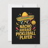 Carte De Remerciements Nacho Average Pickleball Player (Dos)