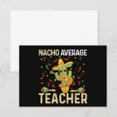 Carte De Remerciements Nacho Enseignant Moyen Cinco De Mayo Fiesta Mexica (Devant / Derrière)